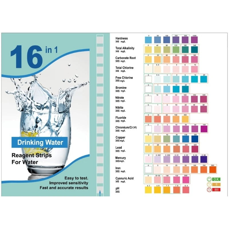 Pureion 16-in-1 Water Quality Test Strips
