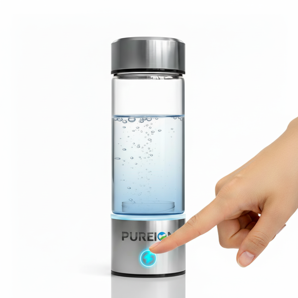 PUREION bottle with corrected finger position